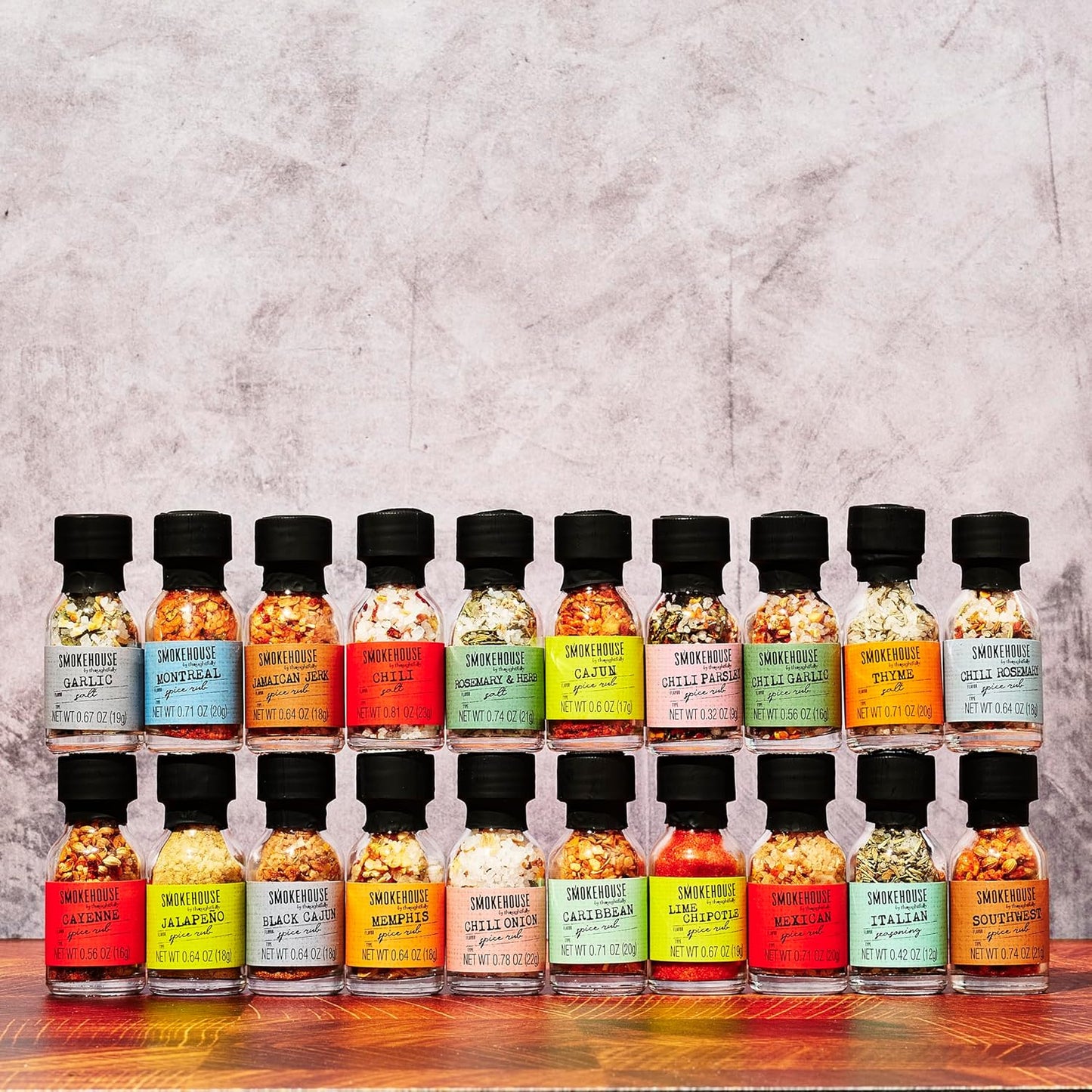Smokehouse by Thoughtfully 20-count Ultimate Grilling Spice Set with Chili Garlic, Rosemary, and more