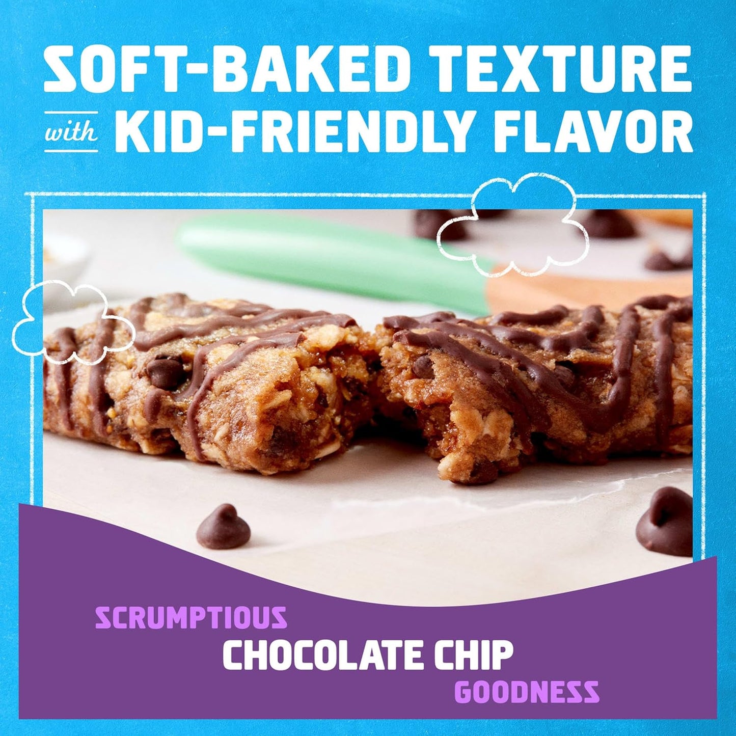 Zbar - Chocolate Chip - Soft-Baked Energy Snack Bars - Non-GMO - 12g Whole Grains - USDA Organic Granola Bars (6 Pack)
