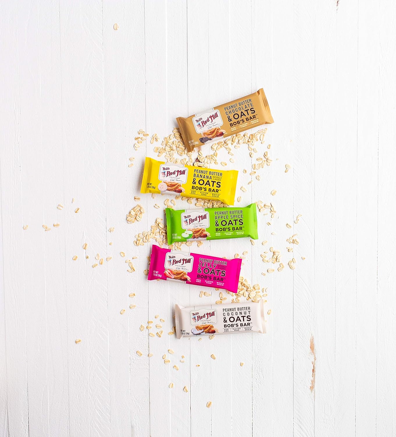 Bob's Red Mill 12pk Peanut Butter Chocolate & Oats Bar, 12 bars (Pack of 1) - Non GMO, Gluten Free, Kosher