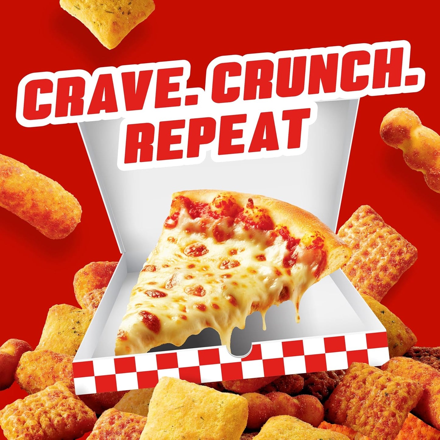 Chex Mix Remix Cheesy Pizza Snack Mix, Snack Bag, Family Size, 11 oz