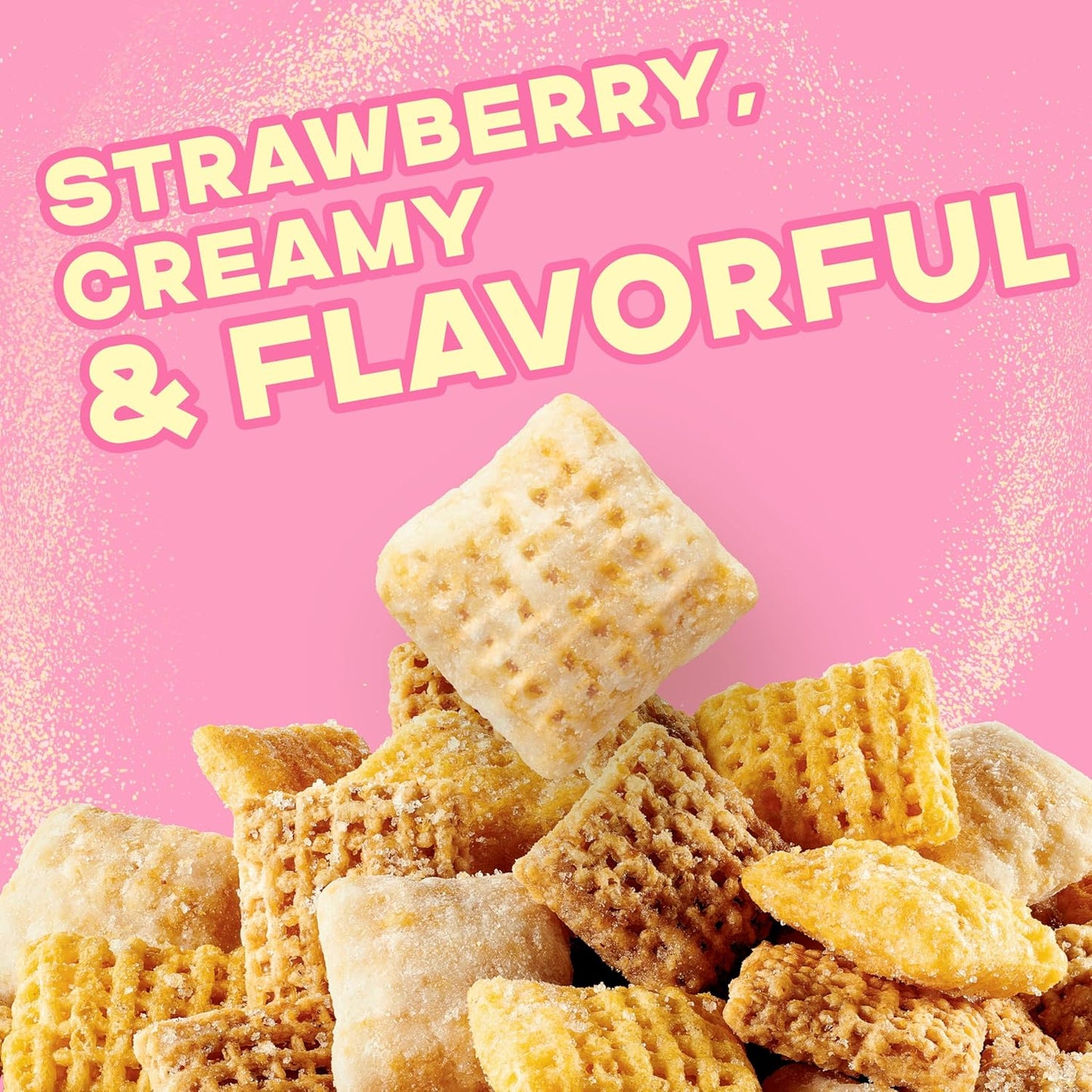 Simply Chex Strawberry Crème Flavored Snack Mix, Family Size, 13.5 oz